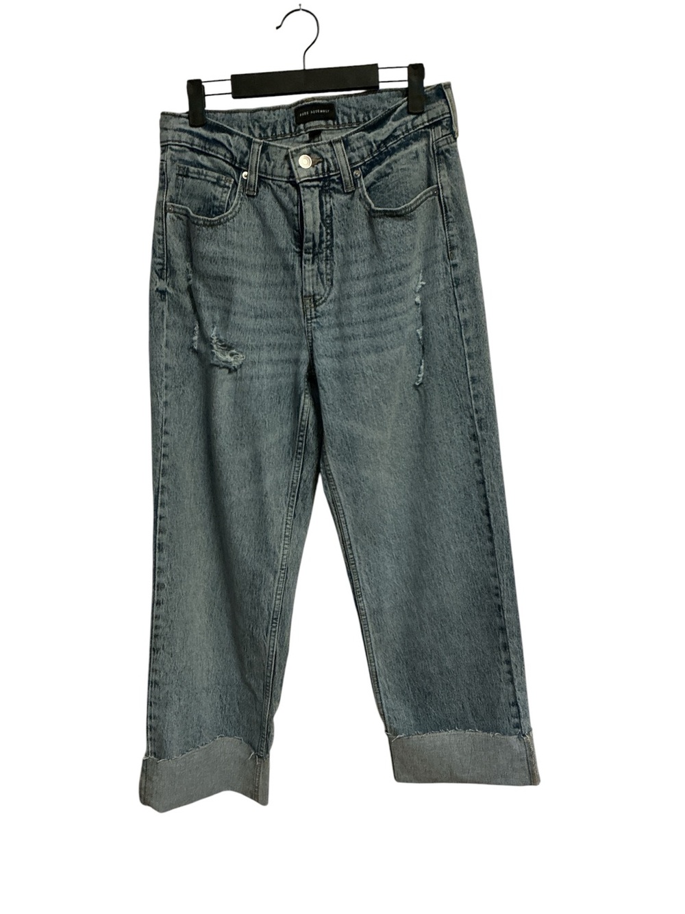 Free Assembly Cropped Jeans in Faded Blue Size 8